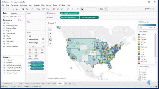 Combining Two Maps into One in Tableau смотреть онлайн