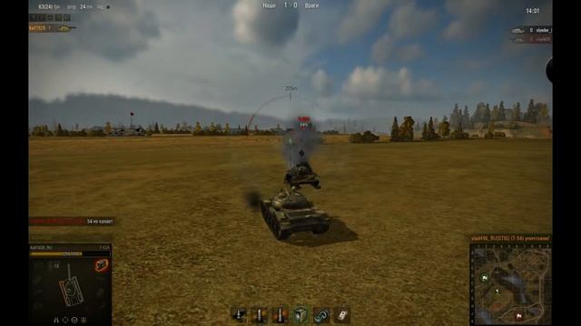 Т-62А, первая тренировка на тесте. смотреть онлайн