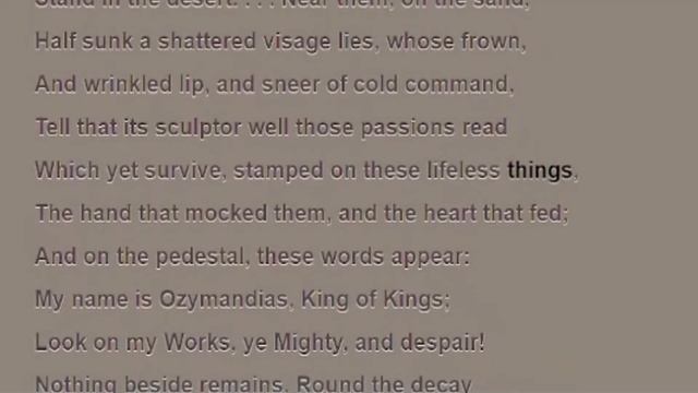 Learn English Speaking Skills with OZYMANDIAS by PERCY BYSSHE SHELLEY смотреть онлайн