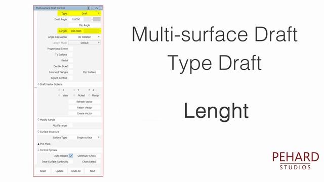 Теория. Урок 9.1 Multi-surface Draft | Draft Angle, Length, Angle Calculation, Length mode смотреть онлайн
