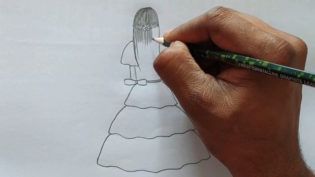 Easy Girl Drawing for Beginners l Girl Drawing step by step l Art video l Bride @easydrawing7951 смотреть онлайн