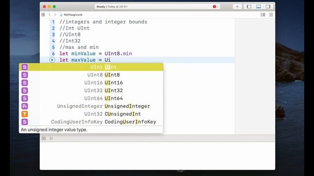 Swift programming-Integers and integer bounds смотреть онлайн