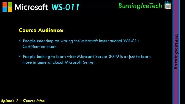 WS-011 \\ Windows Server 2019 Administration - Course Intro (Ep 01) смотреть онлайн