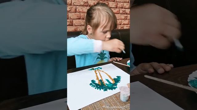 #лайфхаки для рисования с детьми "Пальма" смотреть онлайн