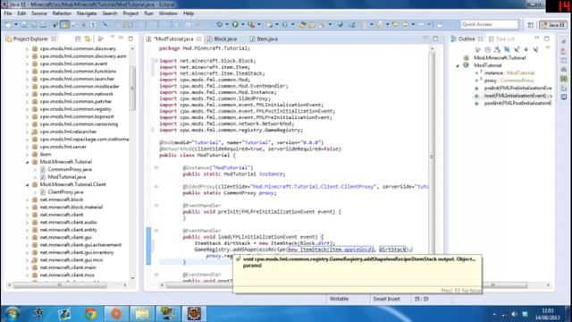 Modding for Dummies (FORGE) -7- Crafting Recipes смотреть онлайн