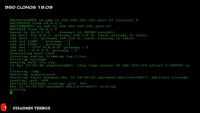 SYSADMIN THEBOX : INSTALASI BSD CLONOS 19.09 смотреть онлайн
