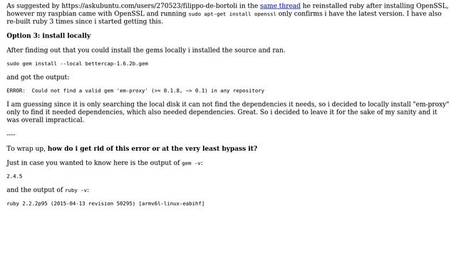 Unix & Linux: Gem install producing "OpenSSL" error смотреть онлайн