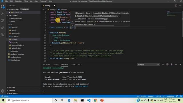 Part 5 - React For Beginners | What is JSX | CreateElement Method смотреть онлайн