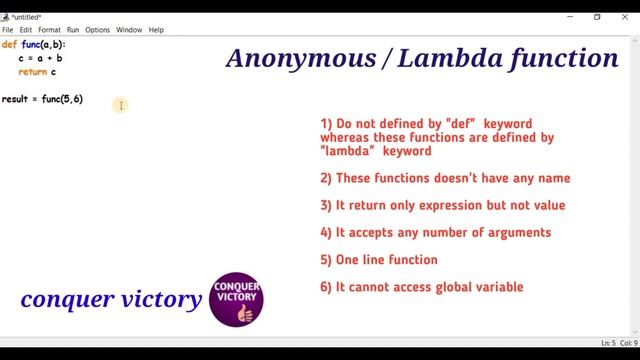 # 25 Anonymous / Lambda functions in Python in Tamil смотреть онлайн