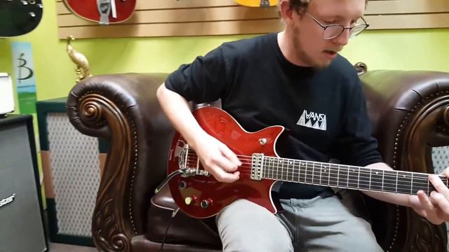 Prestige DC Coupe Deuce MR Metallic Red finish Electric Guitar demo at Basone in Vancouver Canada смотреть онлайн