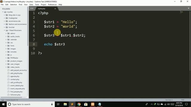 11 - String Operators in PHP | PHP and MYSQLI for beginers | Hindi / Urdu | Yazdan Haider смотреть онлайн