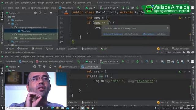 Esse erro é detectado automaticamente pelo Android Studio | Java + Kotlin смотреть онлайн