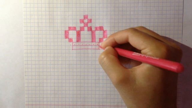 Как нарисовать корону по клеточкам ♡ Мультяшная корона по клеточкам ♡ Пиксель Арт смотреть онлайн