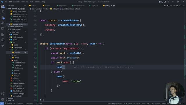 13 Implementasi Middleware Authentication Guard di Vue Router смотреть онлайн