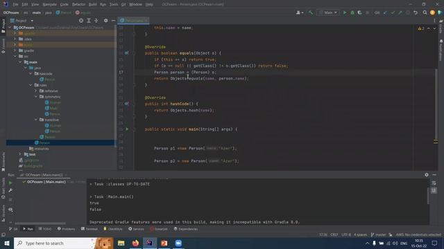 Java Equals and Hascode смотреть онлайн