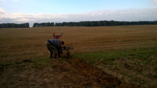 Как выпахать картошку мотоблоком смотреть онлайн
