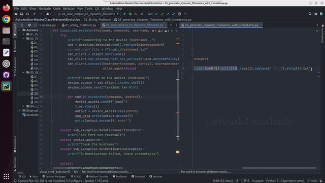 Python Network Automation: Save Cisco SSH Show Command output to text file with timestamp | Paramik смотреть онлайн