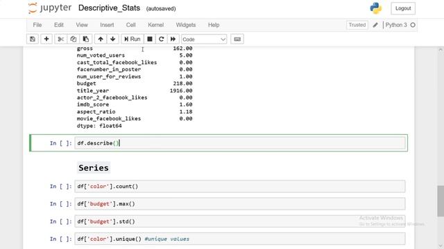 Python Data Analysis | Data Science Tutorials #4| Descriptive Statistics смотреть онлайн