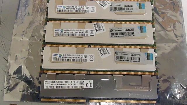 Lot of 7 Assorted 32GB 4Rx4 PC3L - 8500R server memory смотреть онлайн