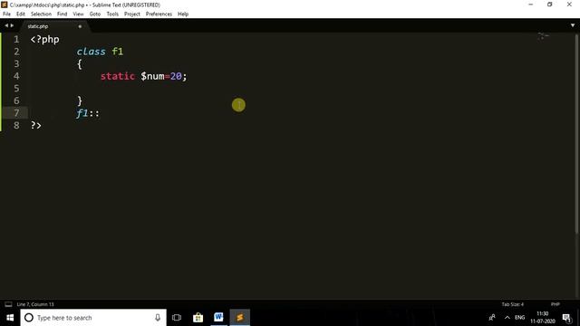 Static and Self keyword in php смотреть онлайн