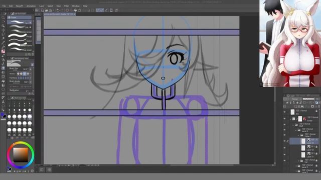 【DRAWING】Manga stream - Head practice + Drafting #1 смотреть онлайн