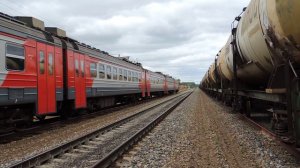 «Теплоэлектричка». Тепловоз 2ТЭ10М-0363 с электропоездом ЭД9Э-0003 сообщением Илеть - Казань