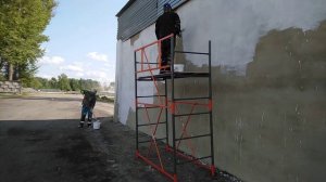 Шпатлевание фасада перед окраской