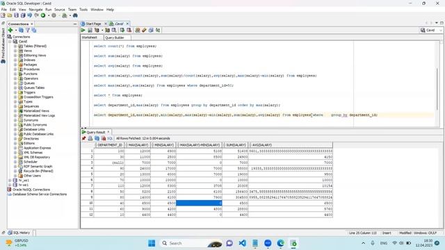 SQL(Oracle) Qrup Funksiyaları(Group /Aggregate functions) смотреть онлайн