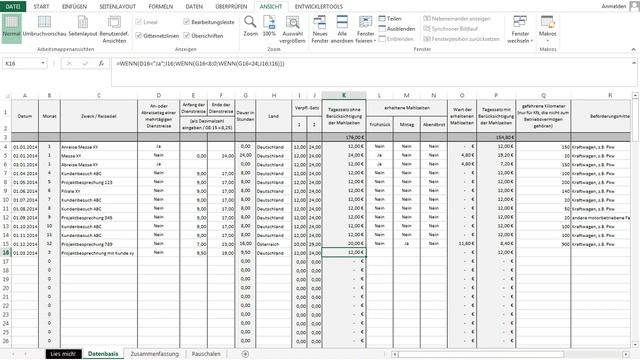 Vorstellung: Excel-Vorlage-Verpflegungsmehraufwendungen-Kilometerpauschale смотреть онлайн