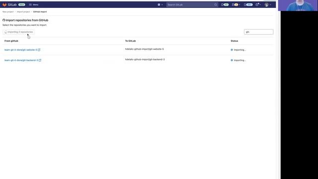 Walkthrough: Import from GitHub into GitLab 14.8 смотреть онлайн