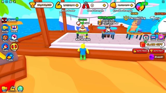 КУ-КУ, БАН! НУБ ВЕРНУЛСЯ В ARM WRESTLE SIMULATOR В РОБЛОКС! ROBLOX смотреть онлайн