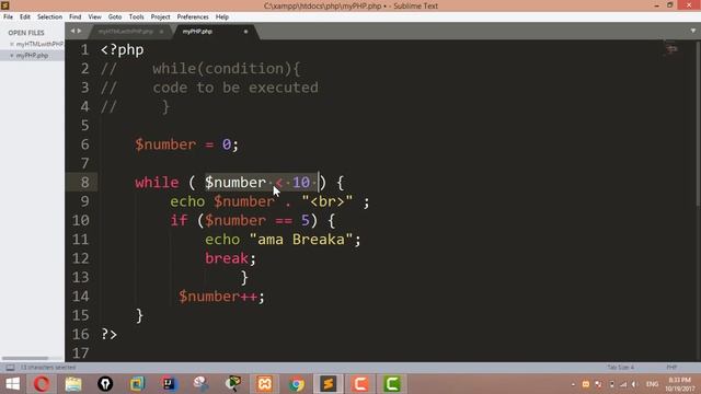 PHP Tutorials for Beginners 30 - While loop with IF Statement смотреть онлайн