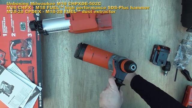 Unboxing Milwaukee SDS-Plus Hammer M18 FUEL™ CHPXDE 502C With Dust Extractor  - Bob The Tool Man