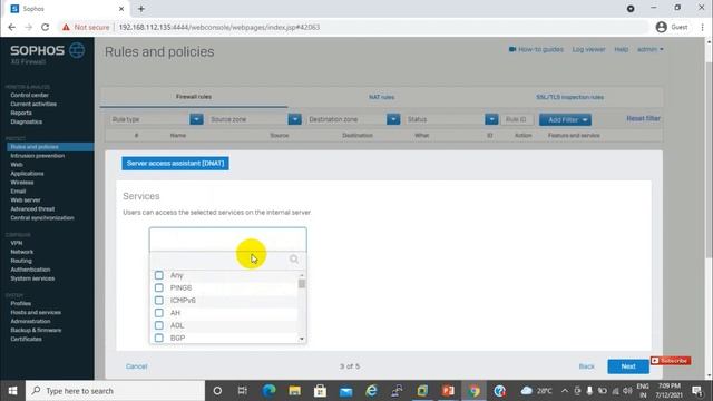 Sophos XG Firewall v18 : How to configure port forwarding | Remote Desktop Allow | DNAT Server Rule смотреть онлайн