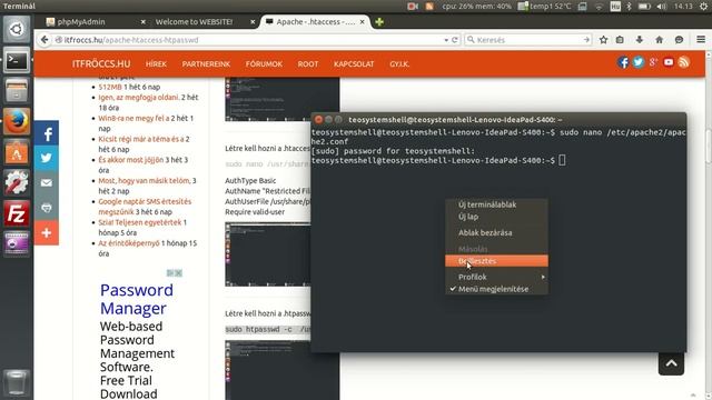 Apache - .htaccess - .htpasswd - phpmyadmin | ITFroccs.hu смотреть онлайн