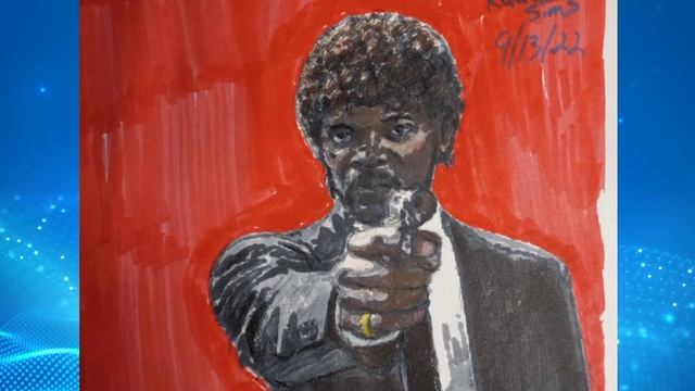 Marker Sketch Samuel L Jackson Pulp Fiction смотреть онлайн