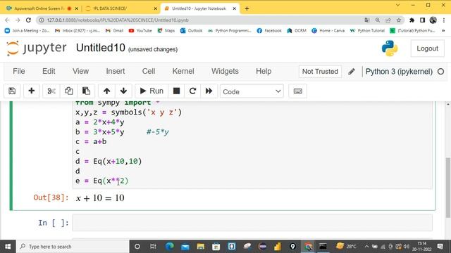 DO SOLVE ALGEBRA EQUATIONS & EXPRESSIONS USING SYMPY LIBRARY IN PYTHON PROGRAMMING LANGUAGE смотреть онлайн