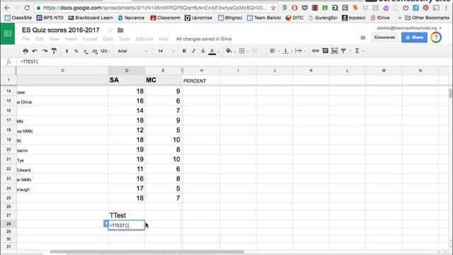 How to perform a t-test using Google sheets смотреть онлайн