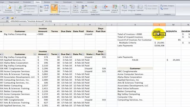 How to Use Database Functions in Excel for Tables and Lists смотреть онлайн