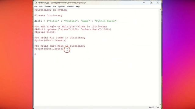 How to Create a Dictionary in Python! @yourchoice_yt смотреть онлайн