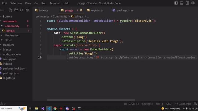 Discord v14 Bot!! Multi guild, command handler, button handler, menu handler! First command :D смотреть онлайн