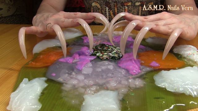 SLIME mixing. Satisfying ASMR Long Nails Vera смотреть онлайн