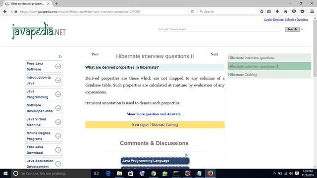 What are derived properties in hibernate?
| javapedia.net смотреть онлайн