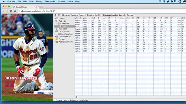 PHS Sencha Touch Baseball Card Demo App смотреть онлайн