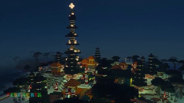 Festive RTX texture pack Showcase | Minecraft RTX Cinematic | 4K 60 FPS смотреть онлайн