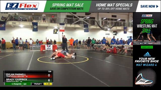 Mat 9 136 Dylan Parnell Team South Carolina Vs Brady Kasprick Minnesota Red смотреть онлайн