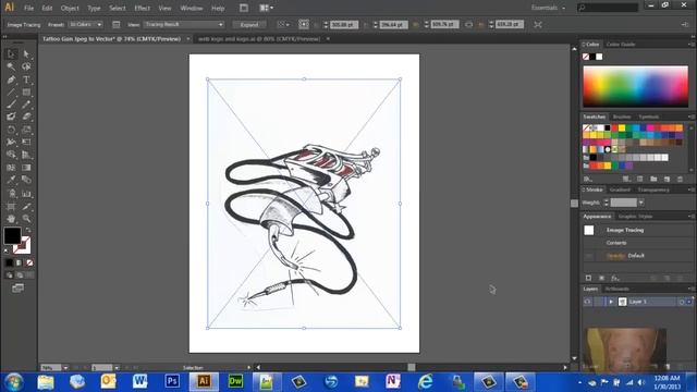 Turn a Photo or Image into a Vector Graphic in Adobe Illustrator смотреть онлайн