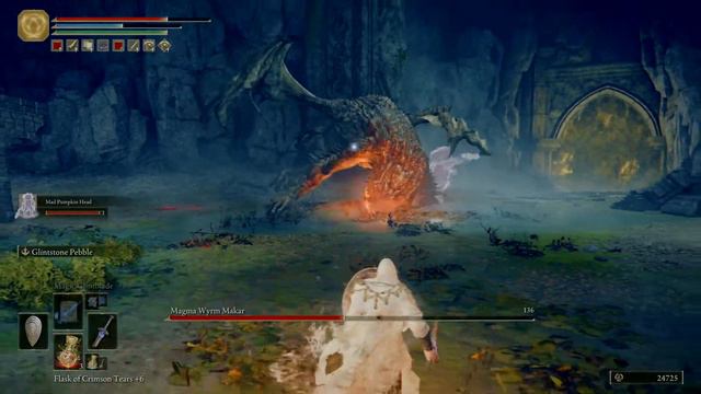 Elden Ring - Magma Wyrm Makar Boss Fight смотреть онлайн