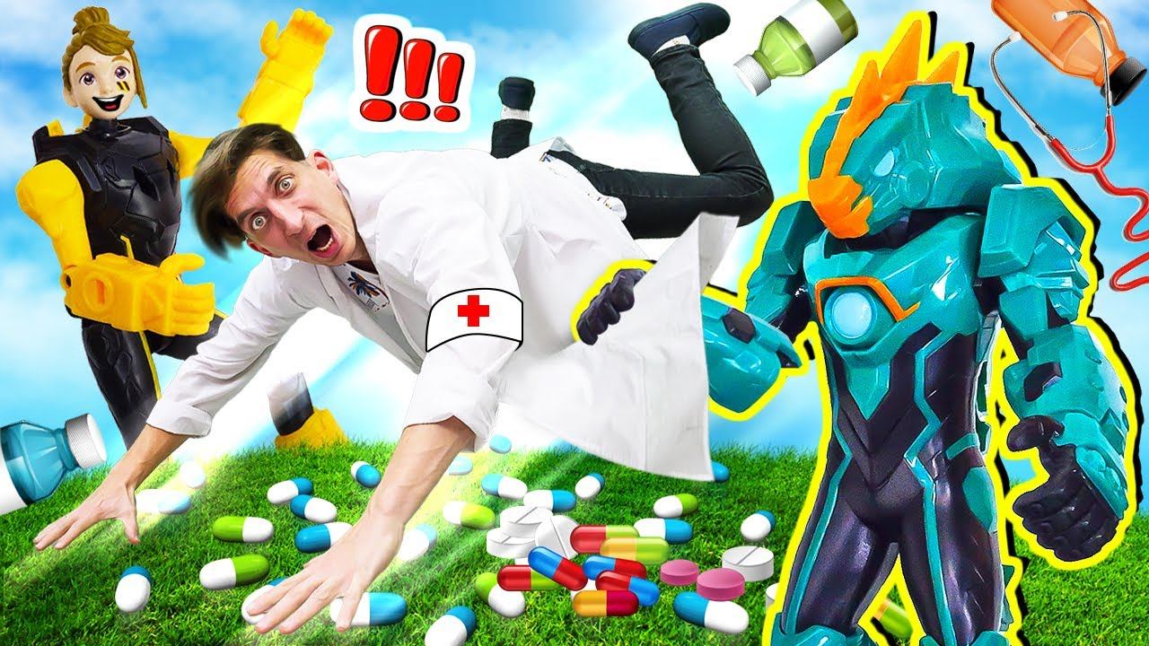Игрушки из мультиков Диностер на мед. осмотре! Здоровы ли роботы трансформеры? Игры в доктора смотреть онлайн