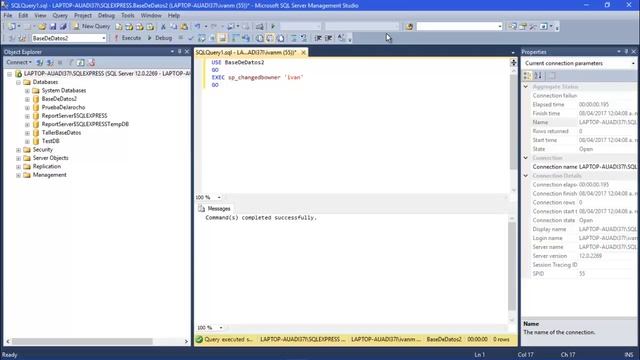 Eliminar un usuario con Ownerl en SQL Server смотреть онлайн